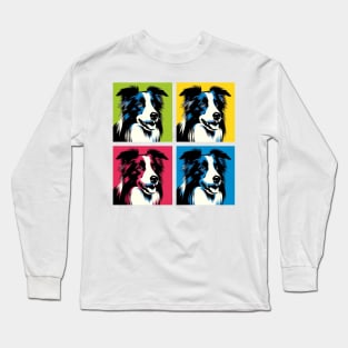 Border Collie Pop Art - Dog Lover Gifts Long Sleeve T-Shirt